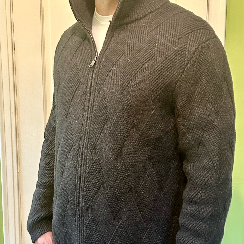 Banana Republic Full Zip Herringbone Sweater